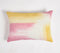 Summer Watercolor Cotton Cushion Cover with Line Embroidery, 20 x 14 inches