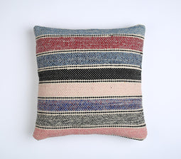 Striped Handloom Cushion cover, 18 x 18 inches