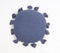 Tasseled Round Blue Cushion Cover