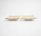 Textured Aluminium Pizza Slice Square Plate (Set of 2)
