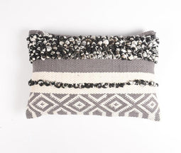 Textured Monochrome Patterned Cushion Cover