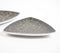 Triangular Black Textured Pizza Slice Plate (Set of 2)