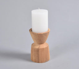 Turned Saal Wood Candle holder