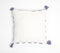 Tufted & Tasseled Cadet Lines Cotton Cushion Cover