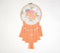 Vintage Rose Embroidery hoop Peach tasseled wall hanging