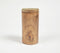 Wood Turned Cylindrical Storage Jar with Carved Lid