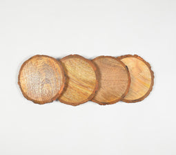 Wooden Log Coasters (set of 4)