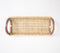 Woven Wicker Snack Tray with Handles