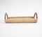Woven Wicker Snack Tray with Handles