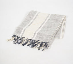 Woven Greyscale Cotton Throw