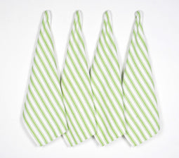 Yarn-Dyed Lime Striped Cotton Kitchen Towels (set of 4)