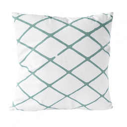 Decorative cushion decoration cushion Diamond 45 x 45 cm white green
