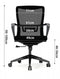 Office chair - office chair - height adjustable - ergonomic - gray