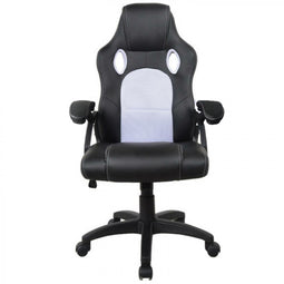 Gaming chair Junior children - office chair - racing gaming style - black and white