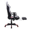 Game chair Tornado Relax Office chair - with footrest - ergonomically adjustable - red black