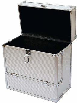 Vinyl LP case record case for 40 pieces silver aluminum