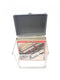 Vinyl case LP case for 70 plates lockable silver aluminum transparent acrylic