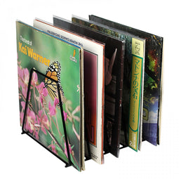 LP vinyl design storage rack plate rack for 50 to 60 vinyl LPs of 12 inch black