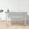Computer table desk Tough - 130 cm wide - white frame white table top