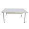 Computer table desk Tough - 130 cm wide - white frame white table top
