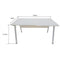 Computer table desk Tough - 130 cm wide - white frame white table top