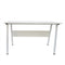 Computer table desk Tough - 130 cm wide - white frame white table top