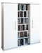 CD DVD rack cupboard Santo with doors White