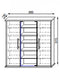 CD DVD rack cupboard Santo with doors White