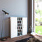 CD DVD rack cupboard Santo with doors White
