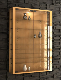 Display cabinet wall display case Vitrosa Mini beech