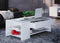 Coffee table side table Tindus with lots of storage space and white gray concrete look compartments