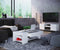 Coffee table side table Tindus with lots of storage space and white gray concrete look compartments