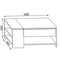Coffee table side table Tindus with lots of storage space and white gray concrete look compartments