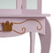 Dressing table make-up make-up table Princess girl with mirror and pink stool