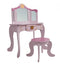 Dressing table make-up make-up table Princess girl with mirror and pink stool