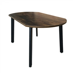 Coffee table - industrial vintage - metal wood - 90 x 50 cm - black brown