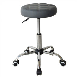 Office chair stool - desk stool - office stool - with wheels - height adjustable - gray