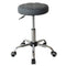 Office chair stool - desk stool - office stool - with wheels - height adjustable - gray