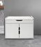 Shoe cabinet bench hall with storage space - shoe rack - foldable with seat cushion white