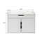 Shoe cabinet bench hall with storage space - shoe rack - foldable with seat cushion white