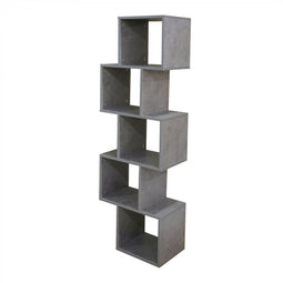 Shelf cabinet room divider stacked cube design Yoep 5 compartments gray concrete look
