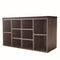 Shoe cabinet hall bench - open shoe rack - with seat cushion - brown colored