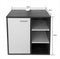 Washbasin base cabinet - bathroom furniture - gray with white