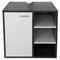 Washbasin base cabinet - bathroom furniture - gray with white