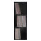 Lp records vinyl storage cabinet - 3 compartments - black