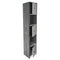 Column cabinet bathroom - storage cabinet bathroom bedroom or hall - 180 cm high - gray