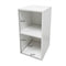 Vinyl LP record storage cabinet - 2 compartments - white