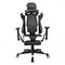Gaming chair office chair Thomas - with footrest - racing style - black and white