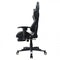 Gaming chair office chair Thomas - with footrest - racing style - black and white