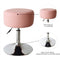 Stool retro vintage - dressing table stool - height adjustable up to 65 cm - pink